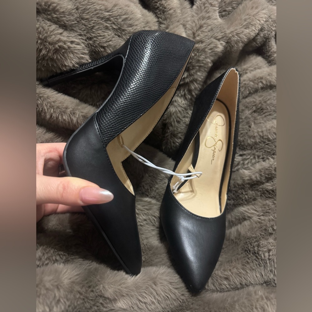 Jessica Simpson Black Stilettos